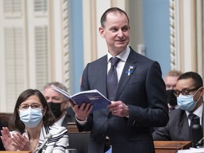 In his budget speech, Quebec Finance Minister Eric Girard noted that under Premier François Legault’s “inspired leadership,” Quebec has “weathered the storm of two years of pandemic," and the CAQ has more to offer for the future.