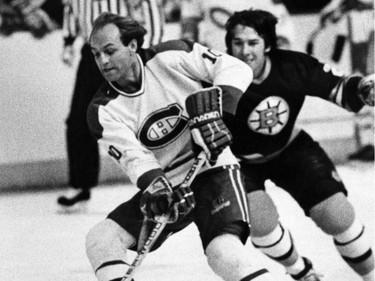 Guy Lafleur against the Bruins on Nov. 30, 1983. Credit: Richard Arless Jr./Montreal Gazette
