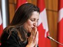 Finance Minister Chrystia Freeland says Ottawa will provide a one-time 