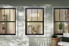 Black-framed windows look as good on traditional homes as they do on a modern house. Photo: WindowWorld.com