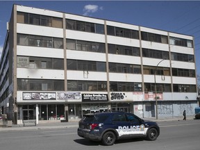 The large commercial building at 9691-9699 St-Laurent Blvd. is one of the properties owned or controlled by Samuel Szlamkowicz that are being targeted by Quebec's attorney general.