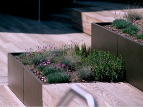 Create various levels in your garden with an integrated potting system. Green Theory’s Join Planter System, www.GreenTheoryDesign.com
