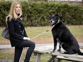 Amy Kaufman and her dog Piper. Kaufman says if it wasn't for Piper intervening when her ex-husband attacked her, she might not be alive today.