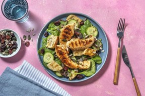 Let someone else do the meal planning and grocery shopping for your barbecue. Ready-made, delish and delivered makes outdoor summer entertaining a cinch. Maple-Mustard Grilled Chicken Salad with Grilled Croutons, $ 10 portion, www.HelloFresh.ca