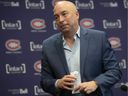 Canadiens GM Kent Hughes on Saturday, April 30, 2022, during the post-mortem press conference following the end of the Montreal season.