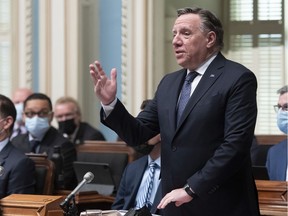 "If Quebec is bilingual, unfortunately the attraction in North America to English will be so strong it will be a matter of time before we don't speak French in Quebec," Premier François Legault said Tuesday.