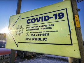 A COVID-19 testing facility.