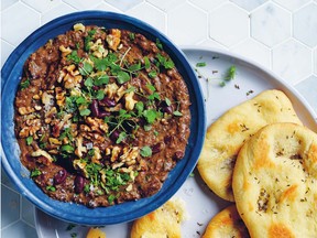 Alice Zaslavsky's kidney bean stew is trimmed with walnuts, mint and coriander.