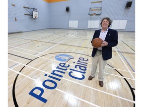 Pointe-Claire Mayor Tim Thomas in the gym at new Olive-Urquhart Sports Centre.