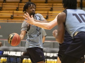 Montreal Alliance shooting guard Samuel Cayo during training-camp practice at Verdun Auditorium on May 19, 2022.