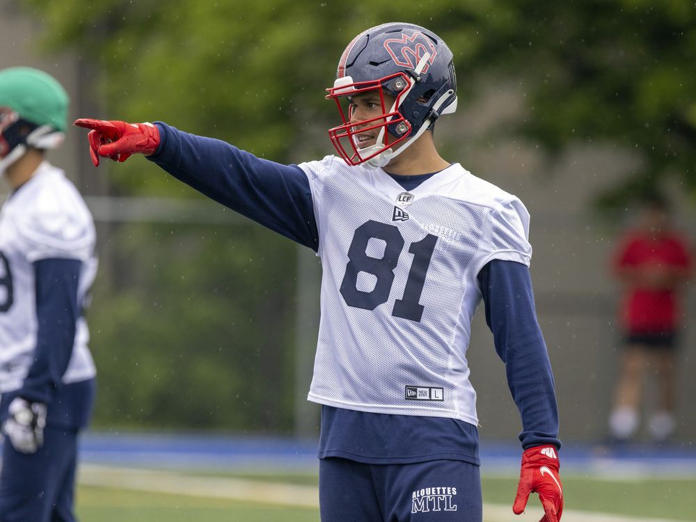 Montreal Alouettes receiver Tyson Philpot still not training with teammates