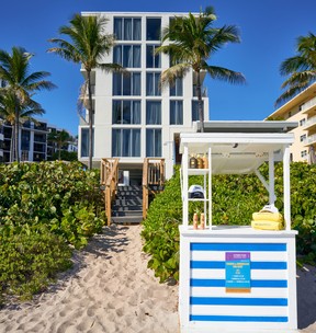 The Hillsboro Beach Resort is on the Atlantic shore.