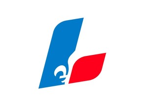 The new Quebec Liberal Party logo features rounded edges on the traditional "L" shape