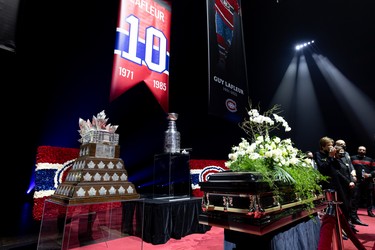 Wake for former Montreal Canadiens great Guy Lafleur at Montreal's Bell Centre on May 1, 2022