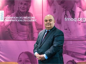 Dr. Marc-André Amyot, president of the FMOQ (Fédération des medecins omnipraticiens du Quebec).