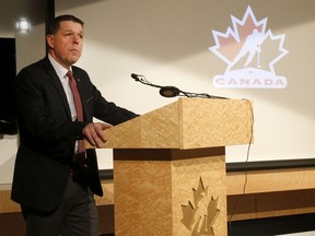 There are a thousand questions to be settled and Hockey Canada president Scott Smith, seen in a December 2017 photo, should have answered some of them last week, writes Jack Todd.