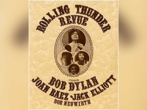 The poster of Martin Scorsese's "Rolling Thunder Revue: A Bob Dylan story," shows, clockwise, from left: Bob Dylan, Jack Elliott, Bob Neuwirth and Joan Baez.