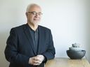Carlos Leitao, former Quebec minister of Finance poses at Victor Rose Espresso Bar in Pointe-Claire west of Montreal, Sunday, March 8, 2020. 