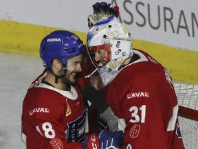 Goalie Cayden Primeau made 30 saves and forward Danick Martel scored twice as the Laval Rocket won Game 6 Monday night.