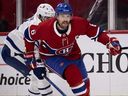 Former Canadien Shea Weber apologizes for leaving Montreal so quietly 4 Canadiens captain Shea Weber skates past Leafs' Alex Galchenyuk during the first round of the NHL playoffs last year.