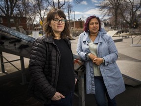 “If conflicts start on social media, it’s mostly invisible to the outside world, but for those involved, there’s no escaping it,” said Christine Richardson, executive director of Jeunesse Loyola, left. “Community centres give youths a safe space,” said Renate Betts, executive director of the Côte–des–Neiges Black Community Association.