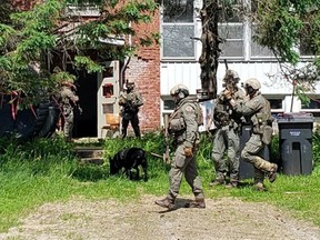 Quebec RCMP conducted searches in St-Ferdinand and Plessisville Thursday morning at properties with alleged ties to the Atomwaffen Division terrorist group.