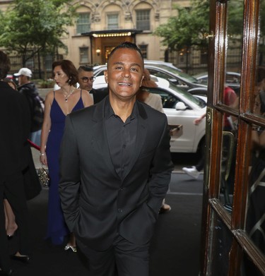 Actor Yanic Truesdale arrives at the Grand Prix Party at the Ritz-Carlton Hotel in Montreal Friday, June 17, 2022.