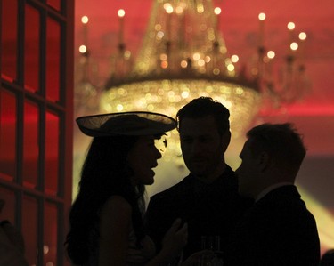 People attend the Grand Prix Party at the Ritz-Carlton Hotel in Montreal Friday, June 17, 2022.