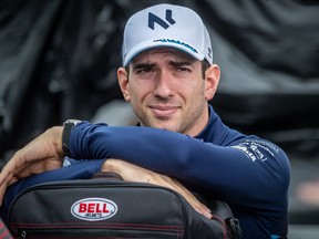 Team Williams-Mercedes pilot Nicholas Latifi at the team's paddock at Circuit Gilles-Villeneuve in Montreal on June 16, 2022.