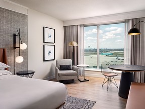 Many rooms and suites at Sheraton Gateway have fascinating views of the tarmac.