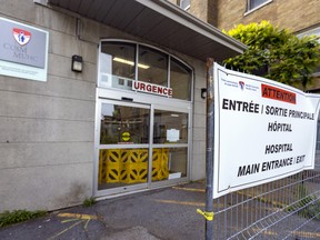 The entrance to Lachine Hospital on Wednesday June 22, 2022.