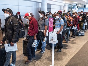 The scene at Trudeau airport on June, 29, 2022. "With staff in short supply bring your own lunch, dinner, breakfast and seatbelt," Josh Freed advises.