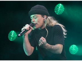 Tash Sultana at the opening concert at the Montreal International Jazz Festival on June 30, 2022.