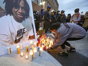 A vigil for Jannai Dopwell-Bailey on Oct. 22, 2021. “He was a warm, loving, caring person,” said his godfather, Kevin George.