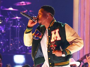 Joey Bada$ performs onstage during the 2022 BET Awards at Microsoft Theater on June 26, 2022 in Los Angeles.