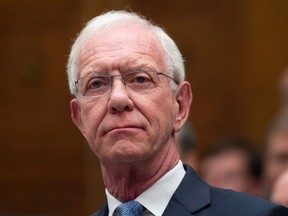 Former airline captain, Chesley "Sully" Sullenberger looks on during an aviation subcommittee hearing on "Status of the Boeing 737 MAX: Stakeholder Perspectives." at the Capitol in Washington, DC on June 19, 2019.
