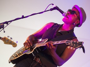 Cécile Doo-Kingué performs at the Burnaby Blues + Roots festival 2016 at Deer Lake, Burnaby, B.C.