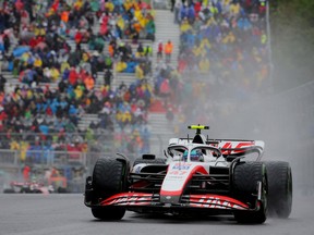 Haas driver Mick Schumacher during Canadian Grand Prix practice at Circuit Gilles-Villeneuve in Montreal on June 18, 2022.