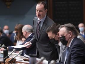 Quebec Finance Minister Éric Girard is seen in a file photo.