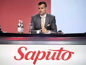 Saputo Inc. chief executive Lino Saputo Jr. at the company's annual general meeting in Laval in 2018.