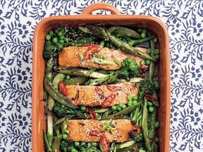 Mouth-watering sticky honey salmon, from In Minutes by Irish-born TV cook and cookbook author Clodagh McKenna.