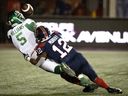 Despite regularly covering Duke Williams, who is seven inches taller and 31 pounds heavier, ALouettes' Najee Murray had five tackles and hit two passes against Saskatchewan last week.