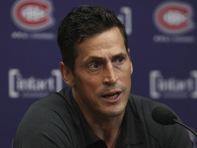 Montreal Canadiens Special Advisor for Hockey Operations Vincent Lecavalier speaks at a news conference prior to Thursday's NHL Draft at the Bell Center on July 4, 2022.
