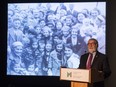 Irving Abella, Professor Emeritus, York University. speaks during the media preview of St. Louis – Ship of Fate at the Canadian War Museum in March 2018.