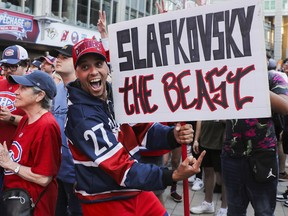Pierre-Marc Pelletier was overjoyed when the Montreal Canadiens announced Juraj Slafkovsky as the first pick in NHL Draft in Montreal Thursday, July 7, 2022. Other fans around him were more subdued, as many were hoping and expecting Shane Wright to be chosen.