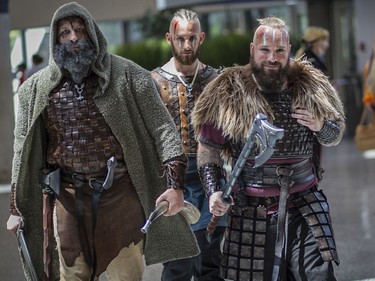 Characters for Vikings Cosplay Québec at the Montreal Comiccon on Friday, July 8, 2022.