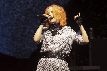 Singer Shirley Manson of the band Garbage during concert at the Bell Centre in Montreal on Tuesday, July 12, 2022.