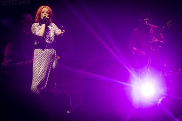 Singer Shirley Manson of the band Garbage during concert at the Bell Centre in Montreal on Tuesday, July 12, 2022.