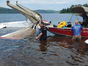 The seaplane crashed Saturday in Notre-Dame-du-Laus