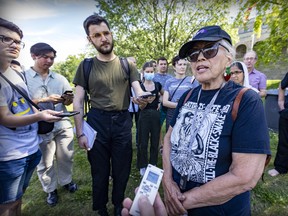 “I don’t know how anyone can apologize for what they did, which is the genocide of our people, the stamping out of our languages, the killing of our children, the experimentations — all of that in order to take the land away from us,” Mohawk Mother Kahentinetha said Wednesday at the foot of Mount Royal.